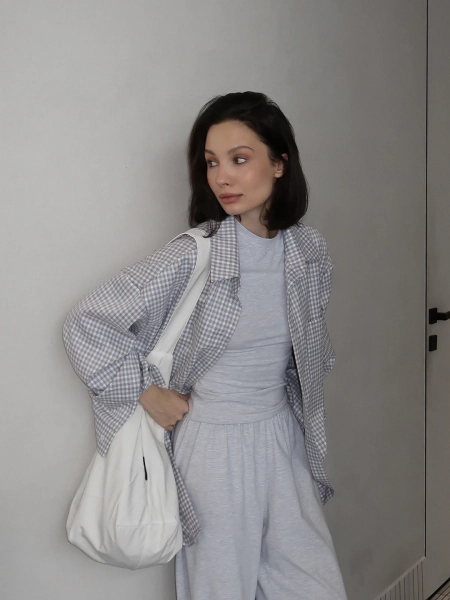 Рубашка "HOLIDAY" MIARTLAND, цвет: серо-розовый, НФ-00000785 купить онлайн