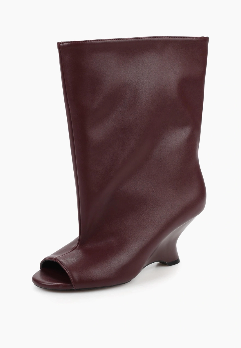 Ботильоны из экокожи SBALO, цвет: Бордовый SN101-1 купить онлайн