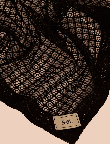 Косынка №44 Filet Lace SOL, цвет: Черный 815031601 купить онлайн
