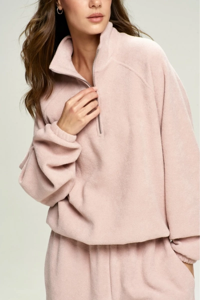 Анорак из плюша с начесом Pink Erist store, цвет: розовый, НФ-00002859 купить онлайн