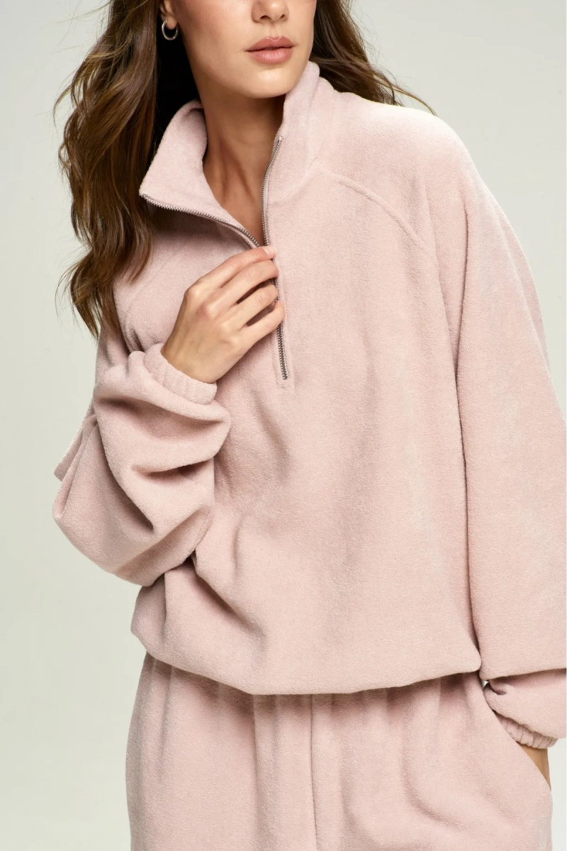 Анорак из плюша с начесом Pink Erist store, цвет: розовый, НФ-00002859 купить онлайн