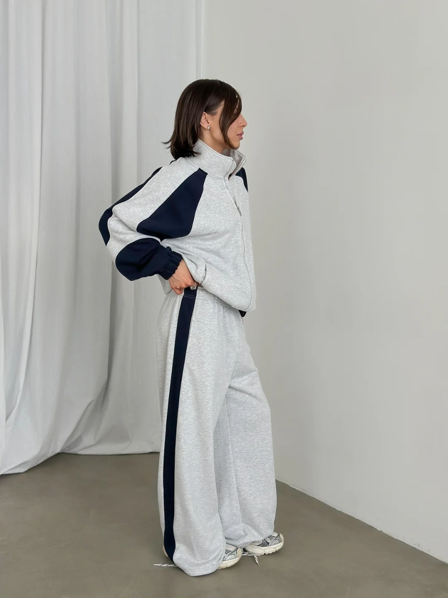 Олимпийка со вставками MIARTLAND, цвет: меланж-синий, НФ-00000873 купить онлайн