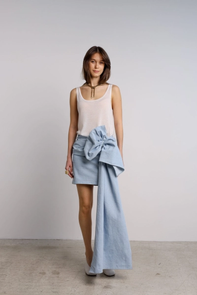 Юбка Ply jeans issju, цвет: голубой,  купить онлайн