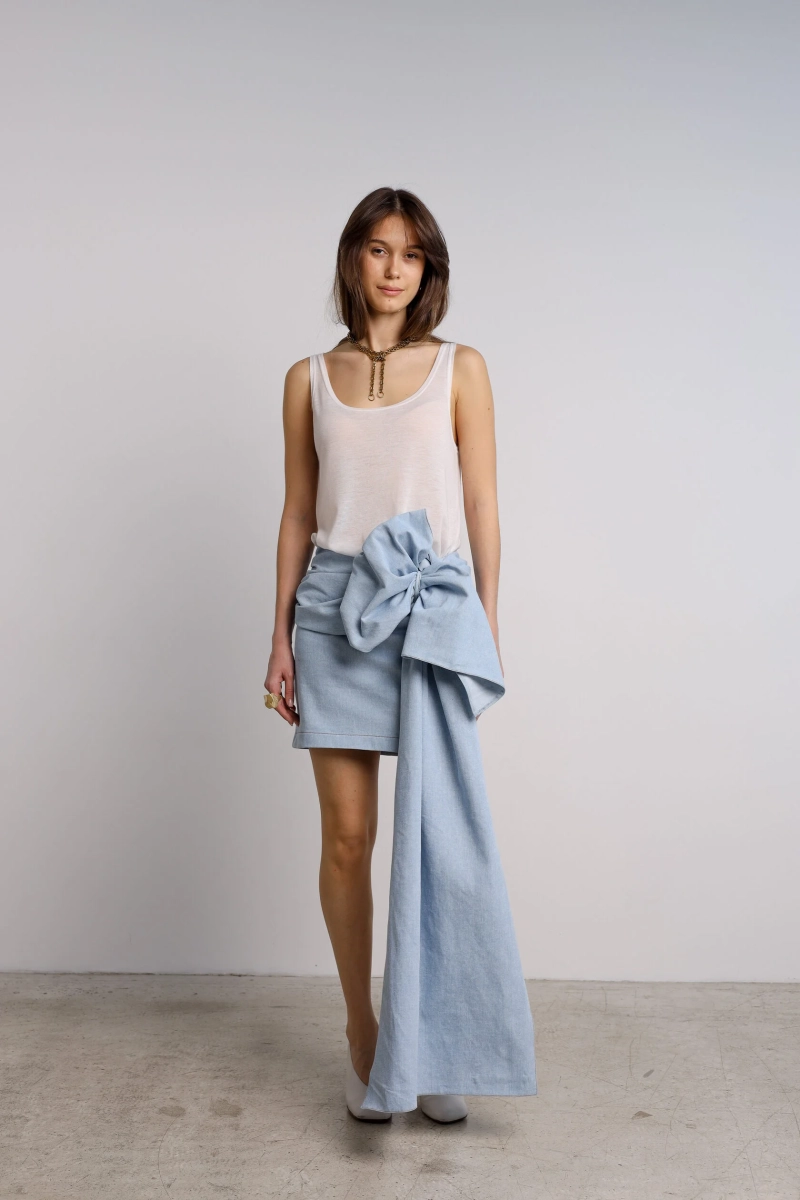 Юбка Ply jeans issju, цвет: голубой,  купить онлайн