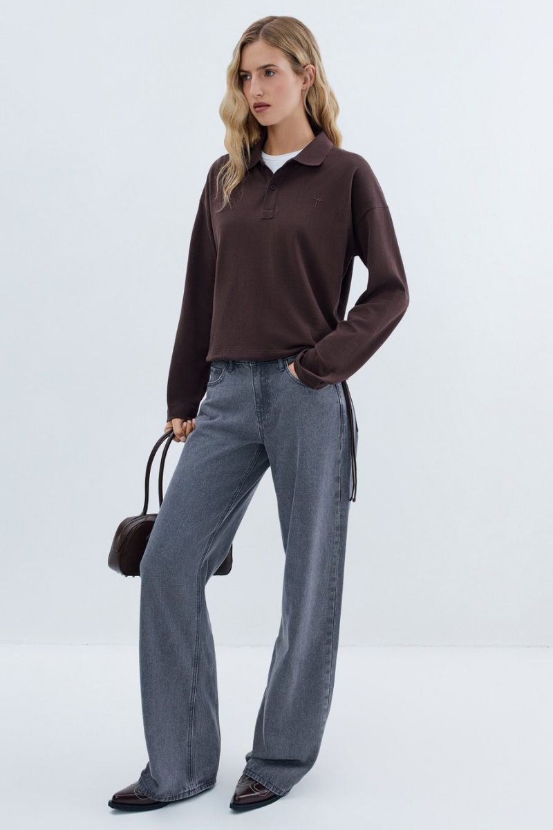 Джинсы из смесового хлопка TOPTOP, цвет: серый, TT.036.12903.801 купить онлайн