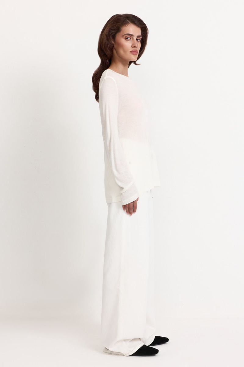 Лонгслив из смесового тенселя TOPTOP, цвет: белый, TT.025.15617.100 купить онлайн