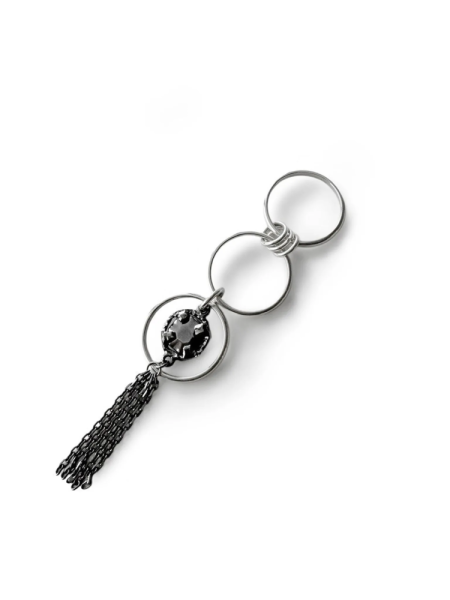 Серебряное тройное кольцо «Королева драмы»