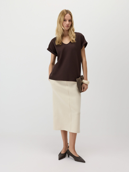 Базовая футболка из неофутера Conso, цвет: коричневый, PF 260413 - коричневый купить онлайн