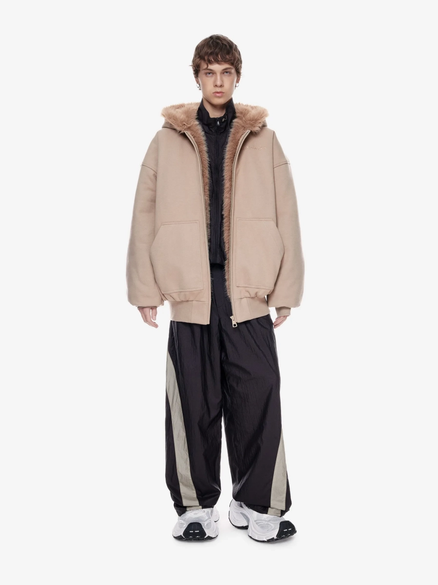 Бомбер хлопковый с меховой отделкой p.p.s., цвет: коричневый, 1018.000.00.00.638 купить онлайн