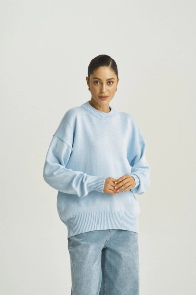 Джемпер Cotton Light Blue Erist store, цвет: светло-голубой, НФ-00000126 купить онлайн