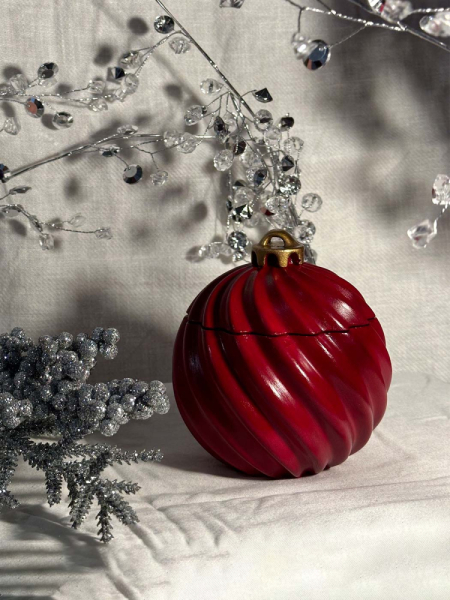 Свеча "Витой шар", аромат Mulled wine