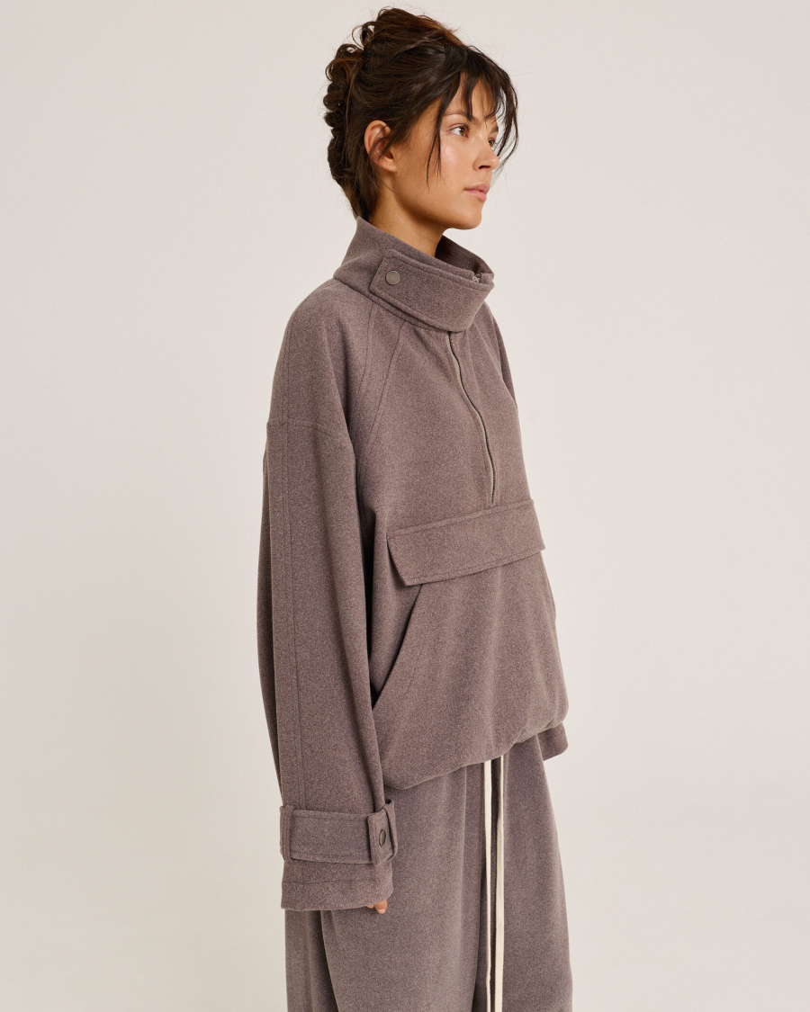 Анорак из фланели BROWN Anmuse, цвет: коричневый, AN25W205-BROWN-1 купить онлайн