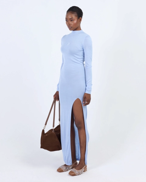 Платье длинное вязаное JE ASIA ST 71, цвет: синий, Ast71.Je-dress-knit-blue купить онлайн