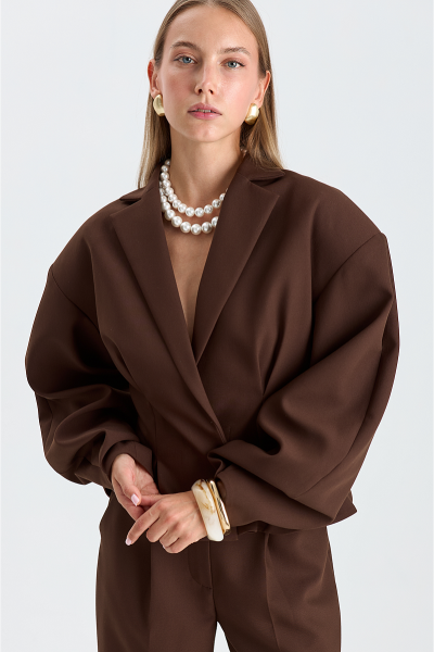 Жакет с талиевыми вытачками MIA AIM, цвет: шоколадный, MIA545 купить онлайн