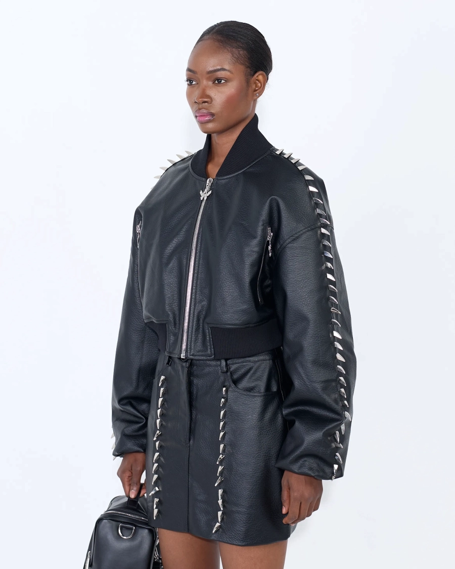 Юбка мини LEATHER CLAWS BLACK ASIA ST 71, цвет: Черный, Ast71.skirt-leather-claws купить онлайн