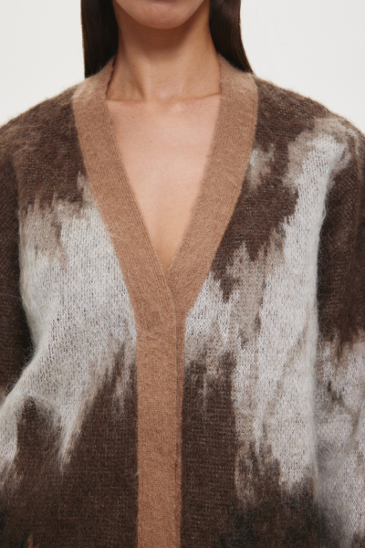 Кардиган из мохера DREAMS BY ALENA AKHMADULLINA, цвет: коричневый, 225108040304262/708000 купить онлайн