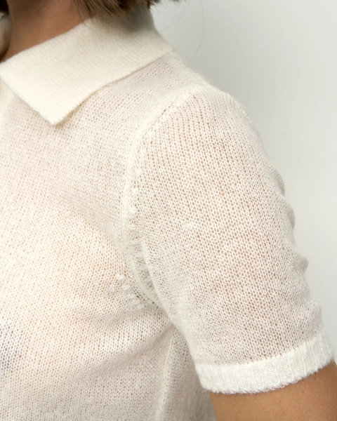 Вязаное поло YONSRU, цвет: молочный, 831 купить онлайн