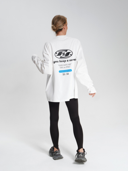 Лонгслив с принтом Forchil, цвет: белый,  купить онлайн