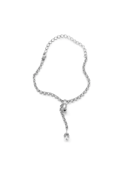 Серебряный браслет "Drop" с горным хрусталем