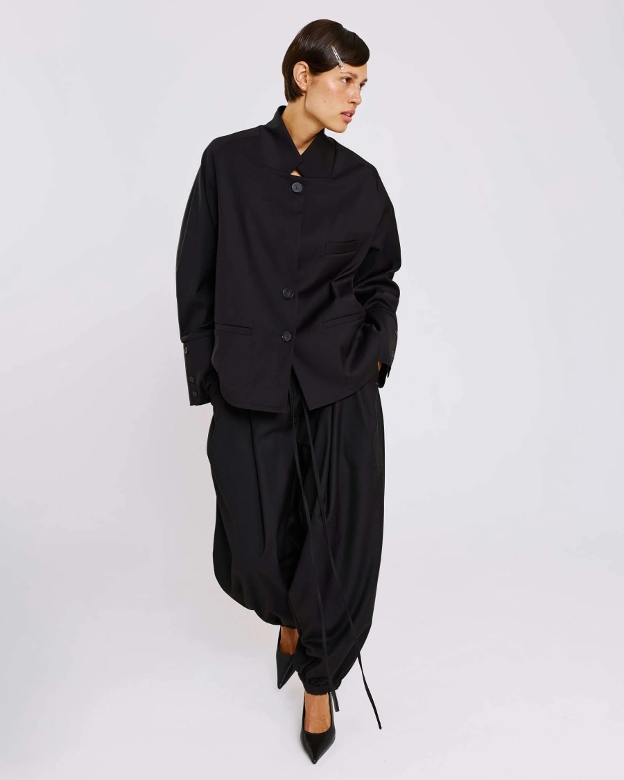 Брюки-шаровары из костюмной ткани Anmuse, цвет: Черный, BL26SP312-BLC купить онлайн