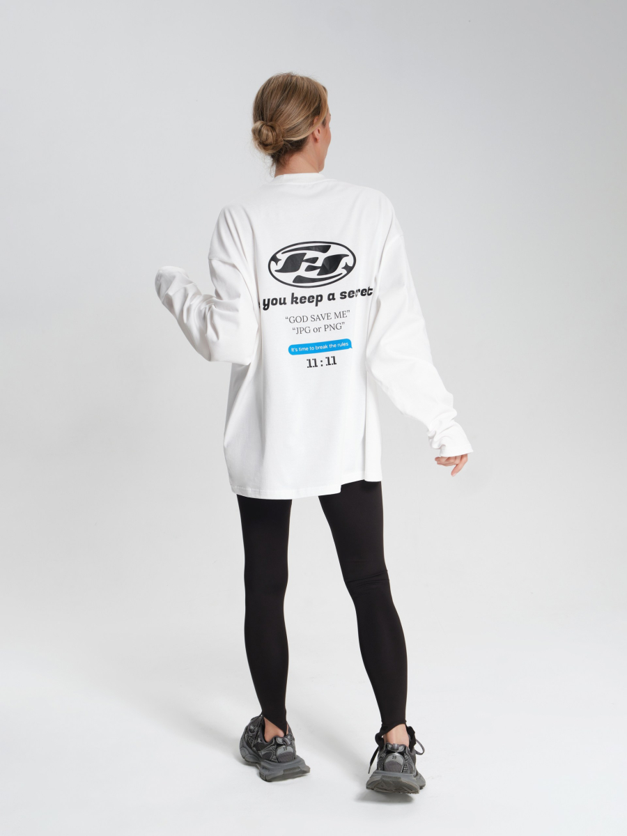 Лонгслив с принтом Forchil, цвет: белый,  купить онлайн