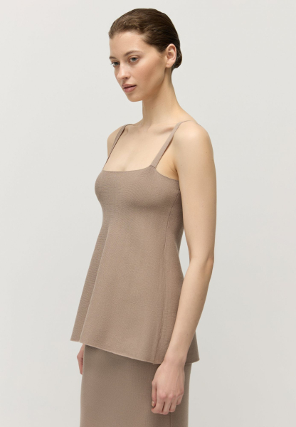 Топ А-силуэта из вискозы AROUND, цвет: Серо-бежевый, 269_67V01 купить онлайн