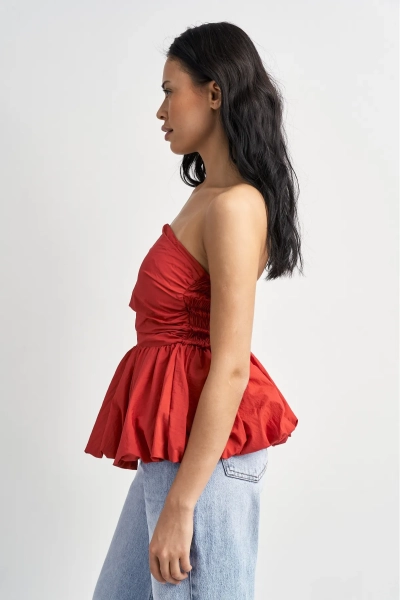 Топ-корсет с баской Erist store, цвет: красный, НФ-00003521 купить онлайн