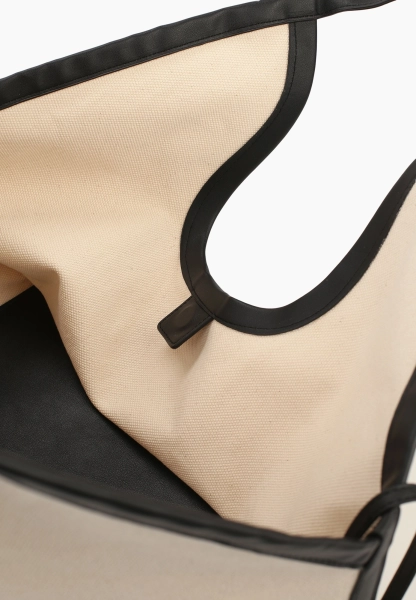 Сумка шопер трапеция льняная SBALO, цвет: бежевый 324H40 купить онлайн