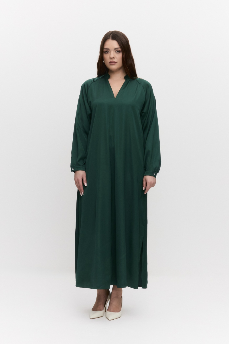 Платье-туника из атласа 4forms, цвет: зеленый, 65526 купить онлайн