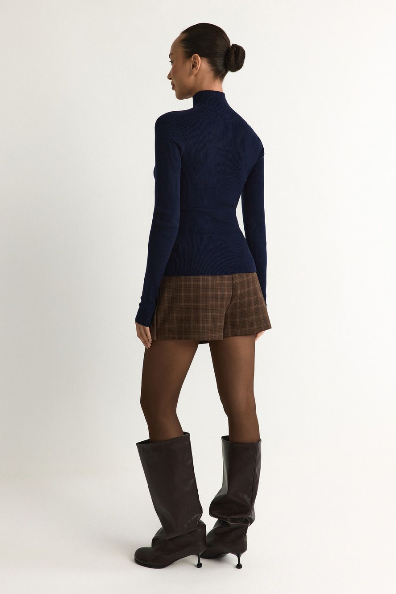 Водолазка с добавлением шерсти и кашемира TOPTOP, цвет: синий, TTS.052.14204.621 купить онлайн