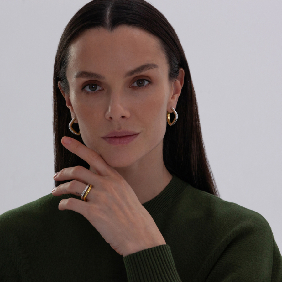 Пластичные ар-деко серьги Erte Darkrain, цвет: серебро, PL3020 купить онлайн