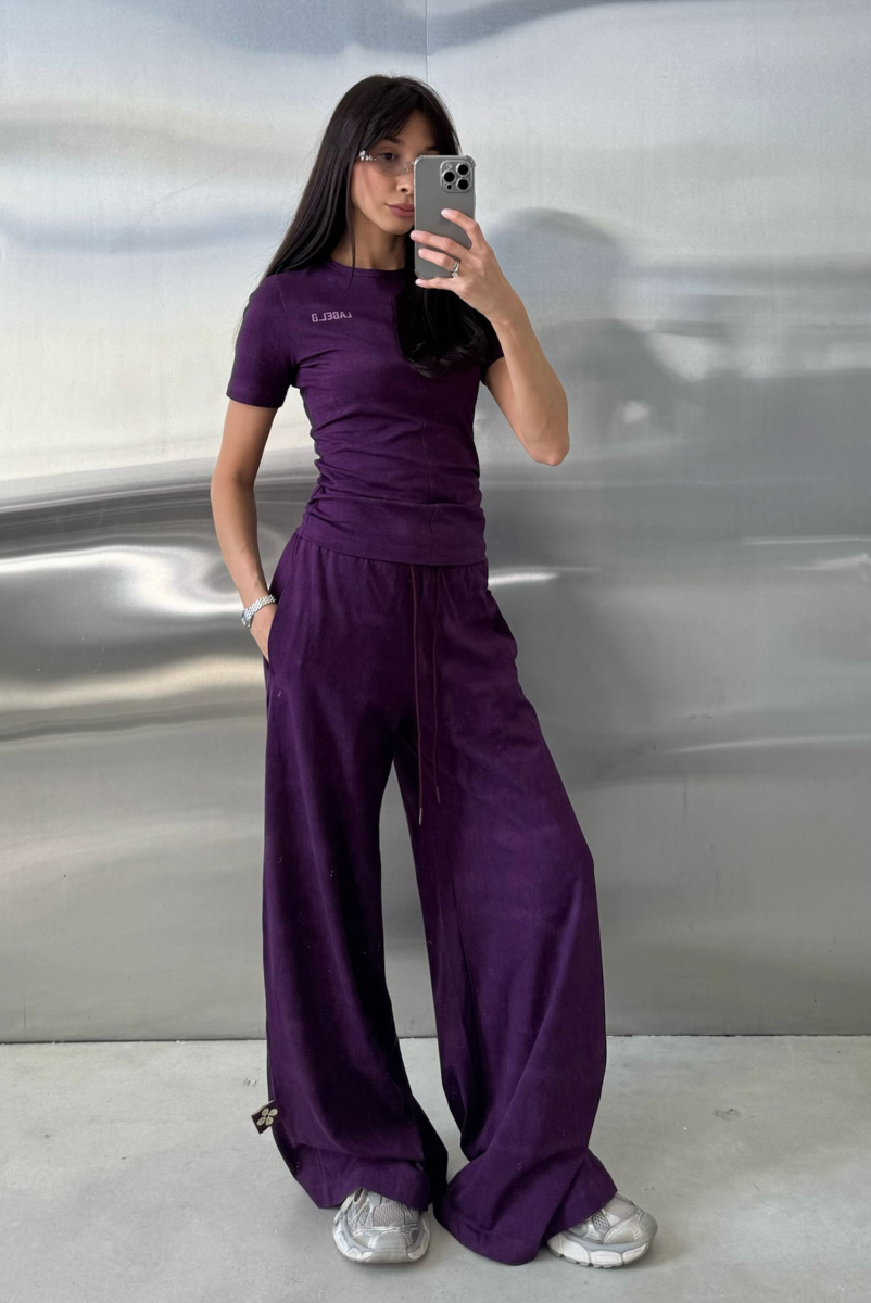 Футболка Слим-фит Label .B, цвет: фиолетовый,  купить онлайн