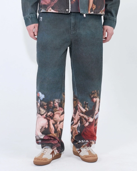 Джинсы с принтом ASIA ST 71, цвет: серый, Ast71.AU-jeans-Abraham купить онлайн