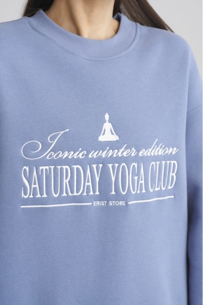 Свитшот WINTER YOGA CLUB Erist store, цвет: голубой, НФ-00001204 купить онлайн