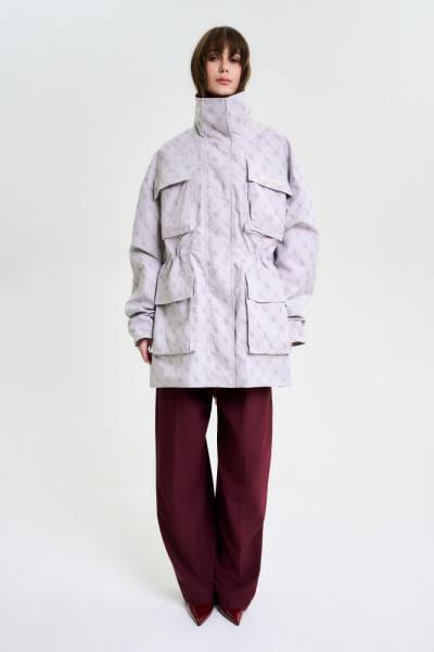 Парка с паттерном LIGHT GREY