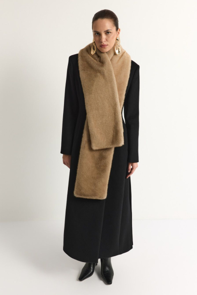 Шарф из экомеха TOPTOP, цвет: бежевый TT.607.19068.110 купить онлайн