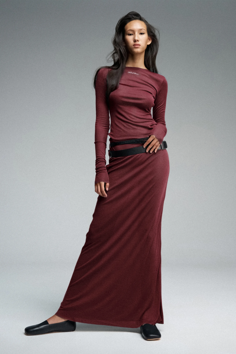 Платье-макси из тонкого трикотажа