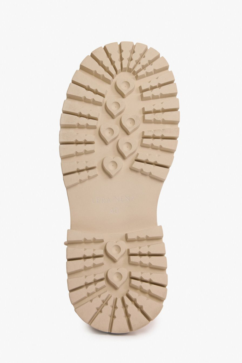 Высокие ботинки из канваса Lera Nena, цвет: бежевый с принтом LN.304.17879.111 купить онлайн