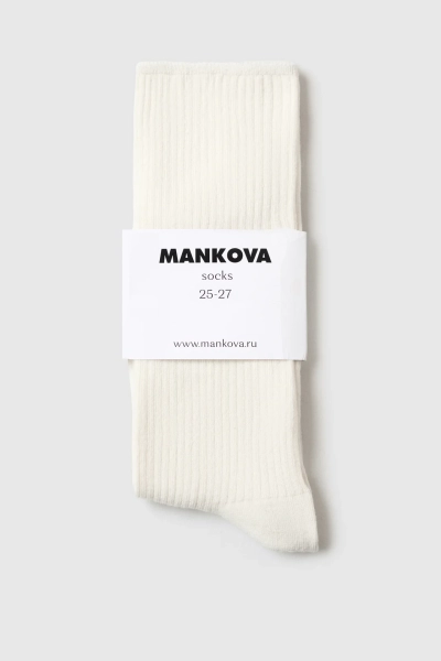 Гольфы из хлопка Mankova, цвет: молочный SH024 купить онлайн