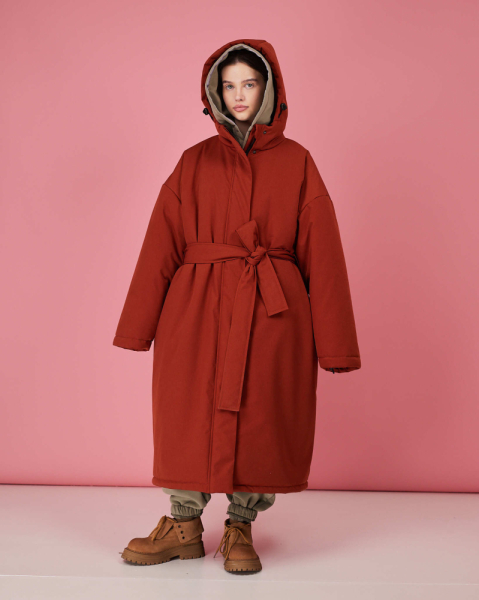 Плащ махагон зима