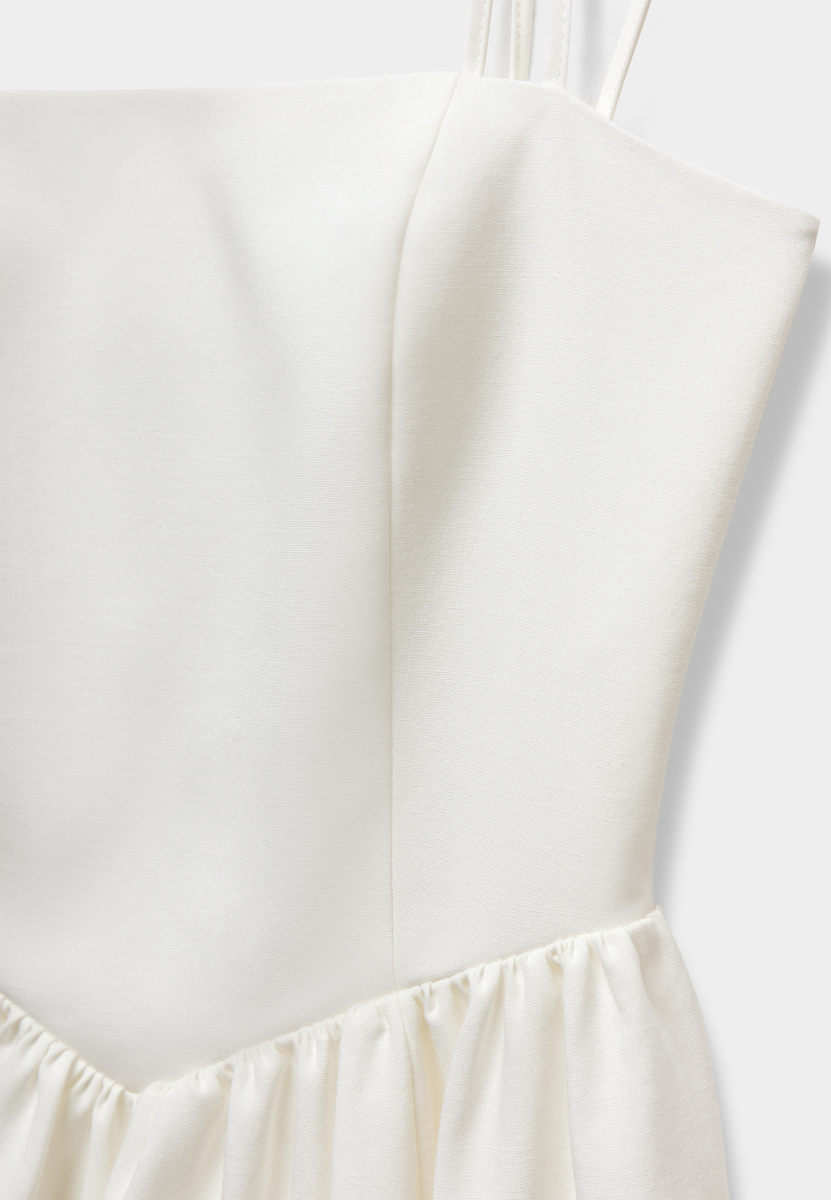Платье мини с завязками-бантиками REFERT, цвет: молочный, 08-4031/1-2511 купить онлайн