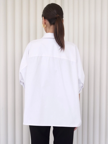 Рубашка оверсайз с коротким рукавом I.B.W., цвет: белый, SH018 купить онлайн