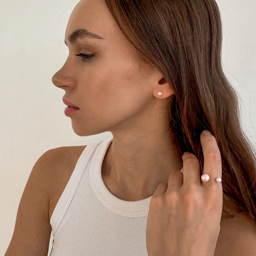 Серьги с розовым жемчугом The Reason, цвет: серебро, Срг жем роз S купить онлайн