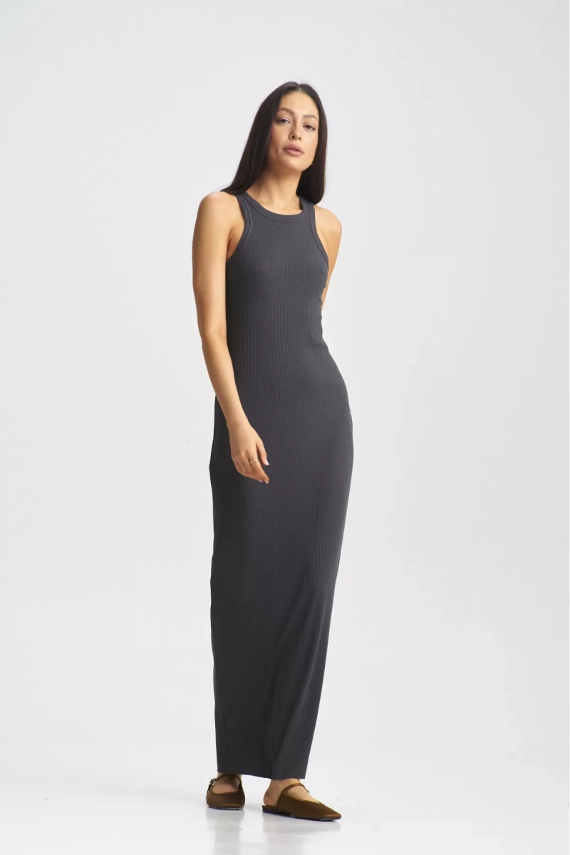 Платье-лапша Deep grey Erist store, цвет: темно-серый, НФ-00001096 купить онлайн