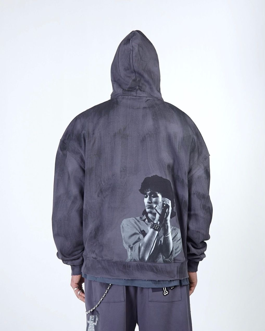 Худи KINO BAND DUST BLUE ASIA ST 71, цвет: синий, Ast71.kino-hood-band-dustblue купить онлайн