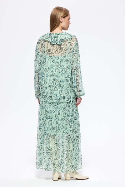 Платье из шифона с принтом DREAMS BY ALENA AKHMADULLINA, цвет: ментол, 126102070204525/220000 купить онлайн