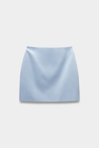 Юбка мини из сатина REFERT, цвет: голубой, 07-3861/4-2511 купить онлайн