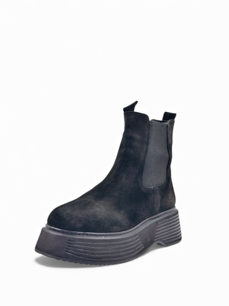 Ботинки женские зимние из натуральной замши GRANDERA, цвет: Черный 261-5503-213 (312) купить онлайн