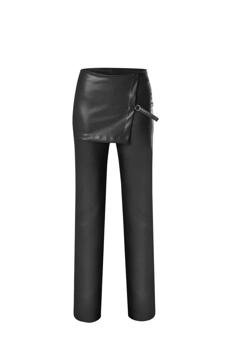 Брюки из экокожи