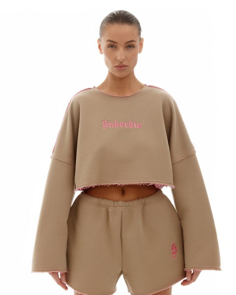 Костюм DOUBLE TROUBLE со свитшотом Suborbia, цвет: Beige-pink  |новая коллекция купить онлайн